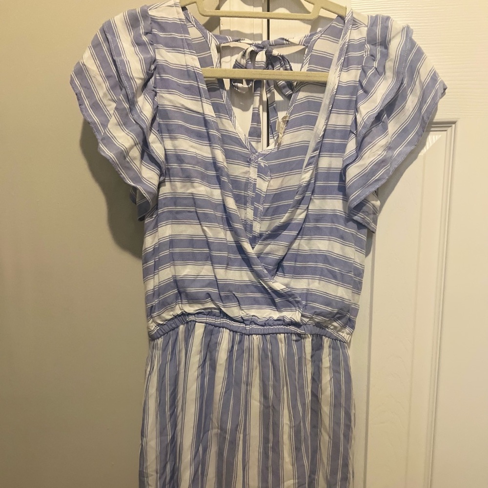NWT Blue Stripped Romper
